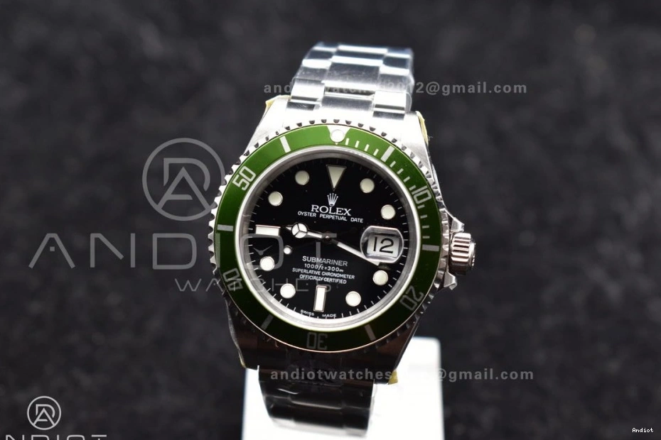 on ARF1:1 Bracelet Edition Best LV Submariner Steel 16610 Green 904L SS SH3135 V 1140 Seasonal 0722